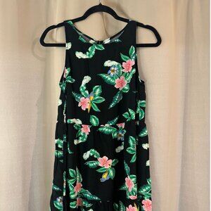 Women’s Black Floral Old Navy Dress